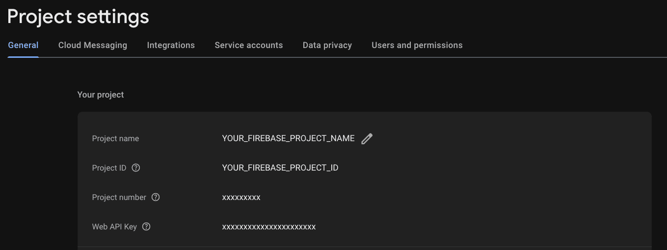 Firebase Project ID