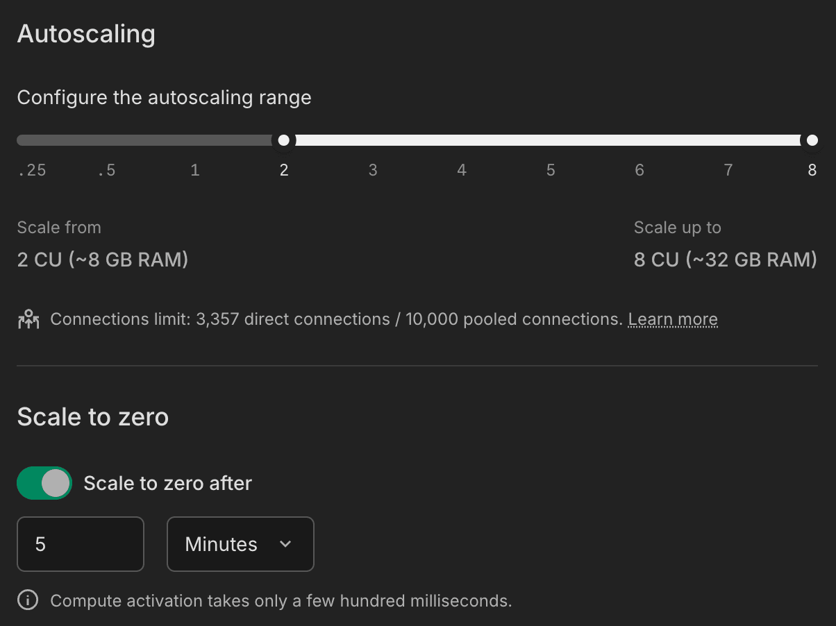 autoscaling configuration